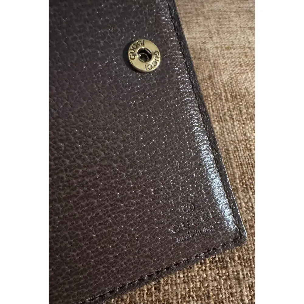 Auth. Gucci GG Ophidia Web Canvas Card Holder Case W/Dust Bag Rare